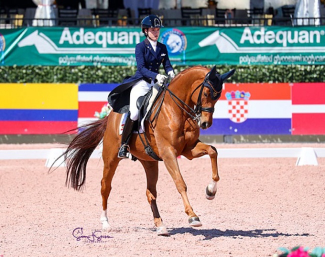 Natalia Bacariza Danguillecourt wins the 2020 Florida International Youth Dressage Championships :: Photo © Sue Stickle