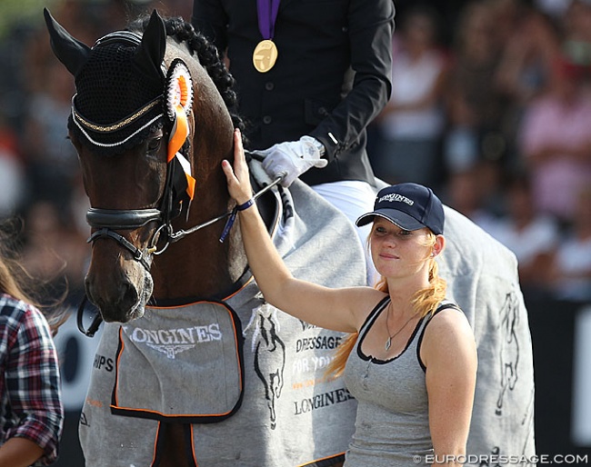 Mikkala Krog and Revolution at the 2018 World Young Horse Championships :: Photo © Astrid Appels