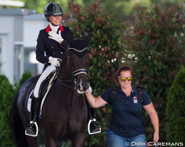 Claire James with Charlotte Fry on Dark Legend at the 2019 CDIO Aachen :: Photo © Dirk Caremans