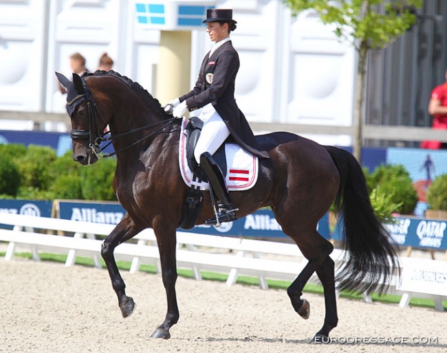 Belinda Weinbauer and Fustanella at the 2019 European Dressage Championships in Rotterdam :: Photo © Astrid Appels