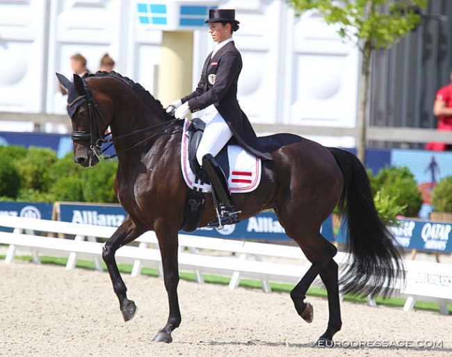 Belinda Weinbauer and Fustanella at the 2019 European Dressage Championships in Rotterdam :: Photo © Astrid Appels