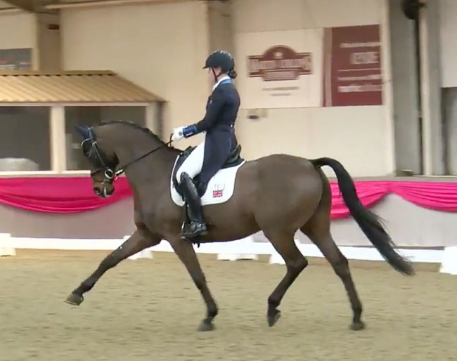 Caitlin Burgess and Chocotof at the 2020 CDI Keysoe