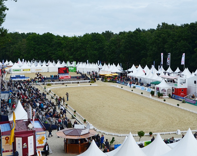 The dressage riding horse arena at the Bundeschampionate in Warendorf :: Photo © FN