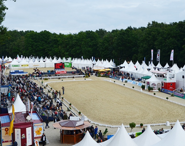 The dressage riding horse arena at the Bundeschampionate in Warendorf :: Photo © FN