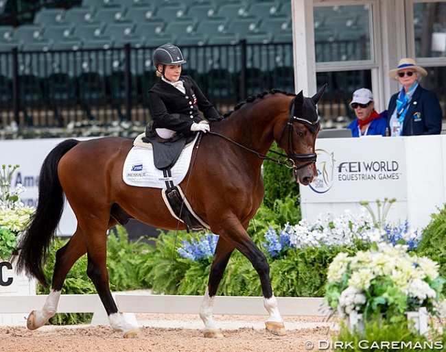 Stinna Tange Kaastrup on Horsebo Smarties at the 2018 World Para-Equestrian Games in Tryon :: Photo © Sharon Vandeput