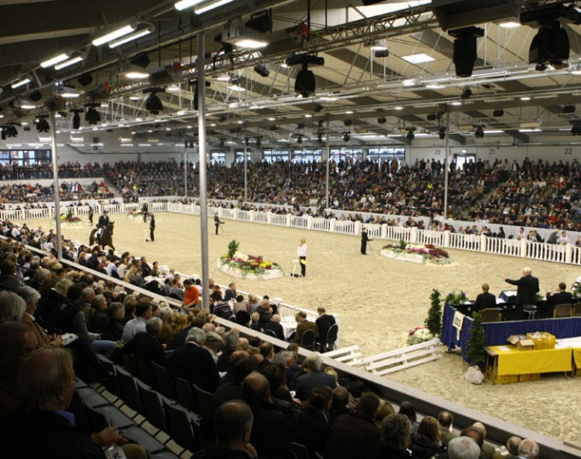 The indoor arena in Verden, also known as the Niedersachsenhalle. Here the 2020 World Young Horse Championships will take place