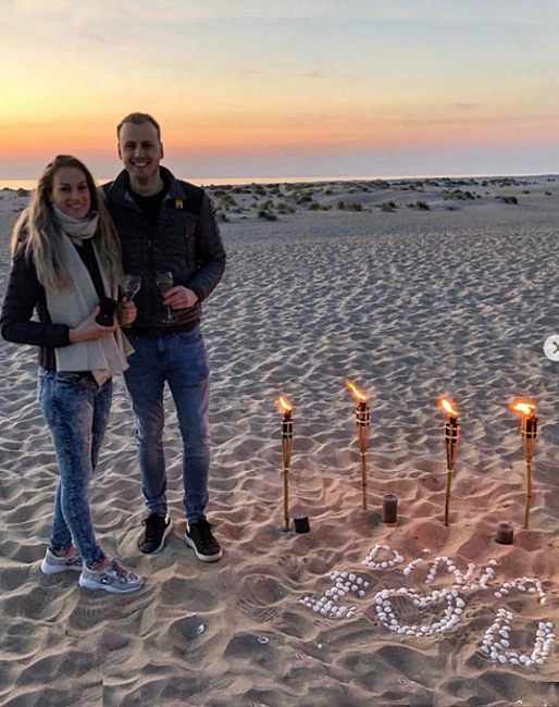 Newly engaged: Dinja van Liere and Robin van der Starre