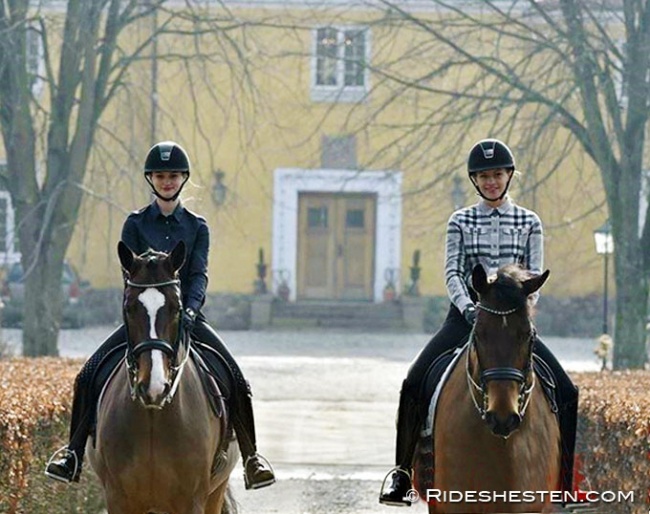 Anne Sophie and Alexandra Gerstorf Sørensen at Christiansminde Riding Center :: Photo © Ridehesten