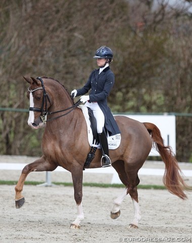 Charlotte Fry and Fendi T at the 2018 CDI Nieuw en St. Joosland :: Photo © Astrid Appels