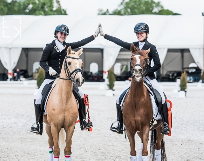 Pony riders competing and having fun at the CDI Budapest at Stable Unikornis in 2019 :: Photo © Lukasz Kowalski