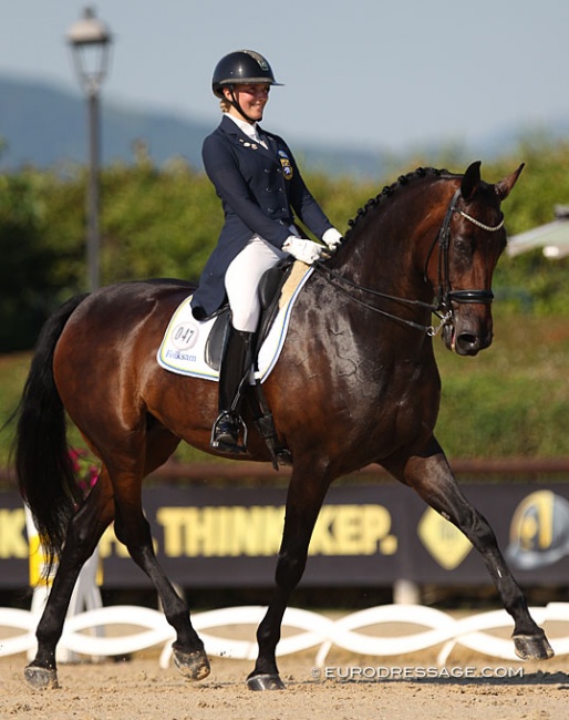 Cecilia Bergakra and Primavera at the 2019 European Young Riders Championships in San Giovanni in Marignani :: Photo © Astrid Appels