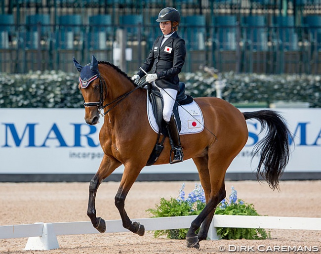 Tomoko Nakamura won Japan's first major medal in the sport at the Tyron 2018 World Equestrian Games :: Photo © Hippofoto