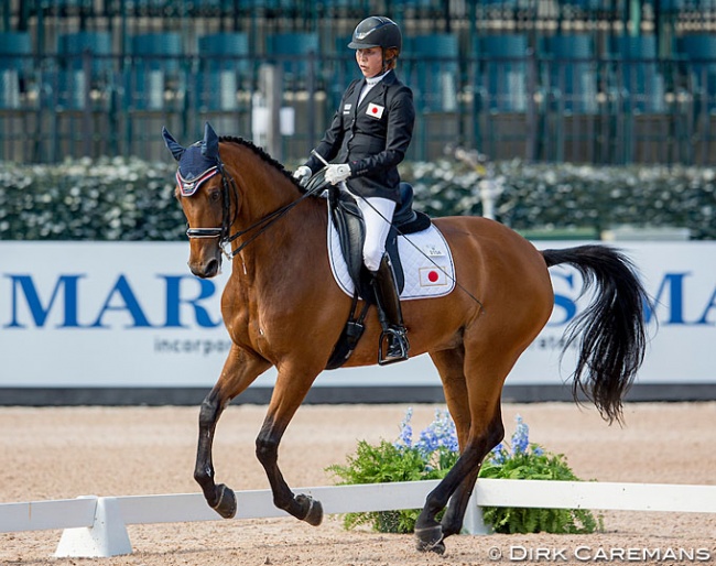 Tomoko Nakamura won Japan's first major medal in the sport at the Tyron 2018 World Equestrian Games :: Photo © Hippofoto