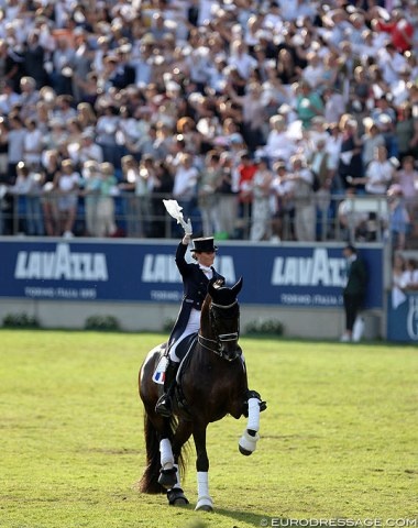 Morgan Barbançon Mestre and Sir Donnerhall II at the 2019 CDIO Aachen :: Photo © Astrid Appels