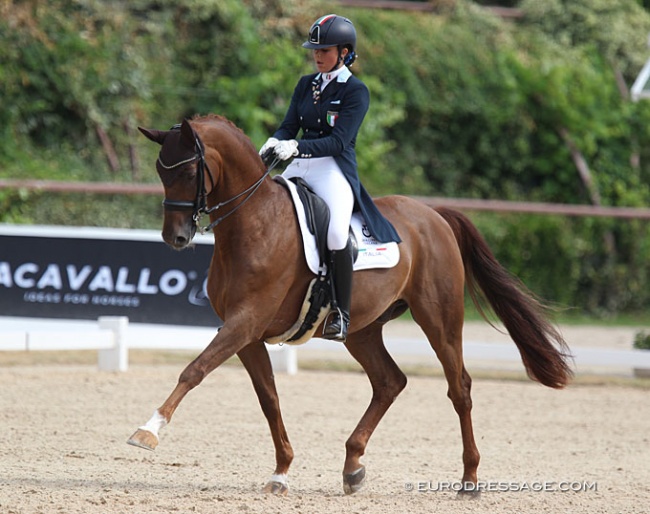 Valentina Merli and Le Bom at the 2019 European Junior Riders Championships in San Giovanni in Marignano :: Photo © Astrid Appels