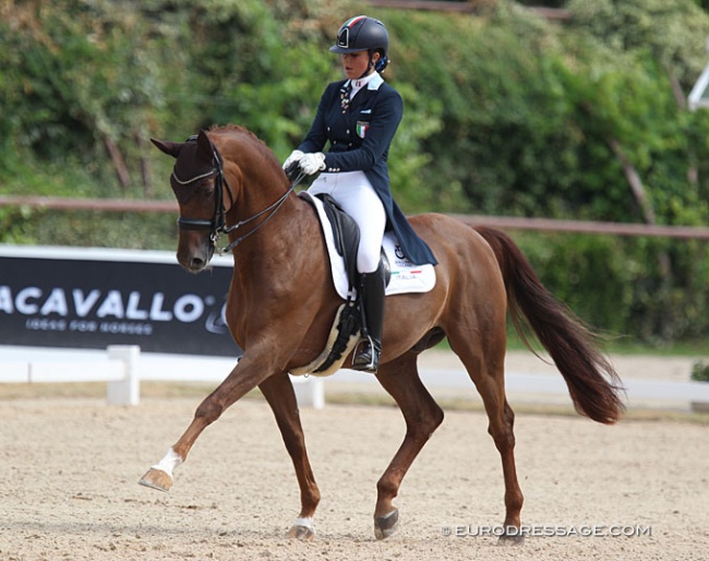 Valentina Merli and Le Bom at the 2019 European Junior Riders Championships in San Giovanni in Marignano :: Photo © Astrid Appels