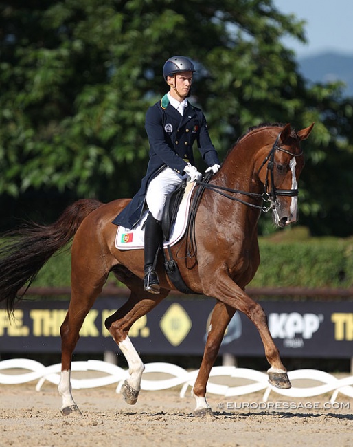 Francisco Vila Nova and Sir Saburo at the 2019 European Young Riders Championships :: Photo © Astrid Appels