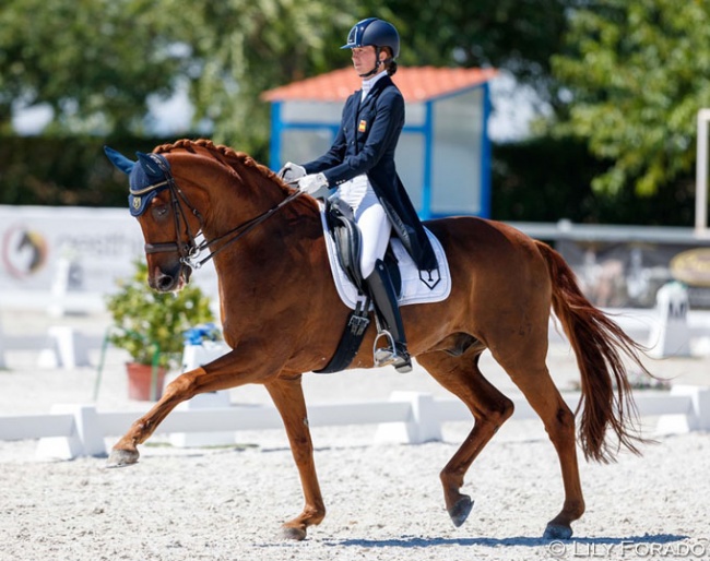 Spanish young rider Julia Alvarez Abad on Du Pre at the team selection trial :: Photo © Lily Forado