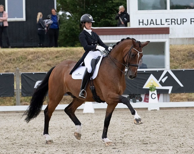 Anne-Mette Strandby Hansen and Foco Loco W at the 2020 CDN Hjallerup :: Photo © Helgstrand