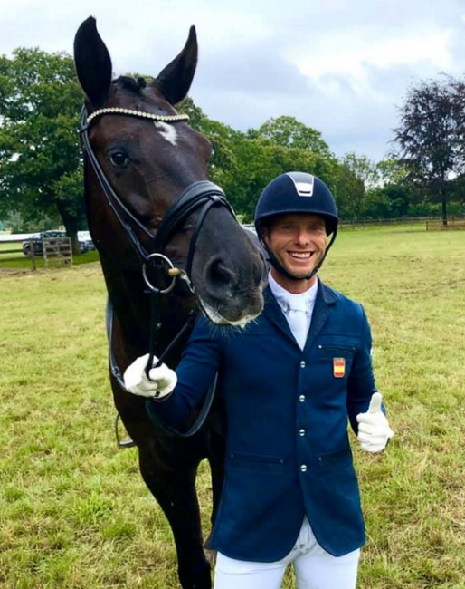 Borja Carrascosa and Dirham at the 2020 Bundeschampionate qualifier in Voerde