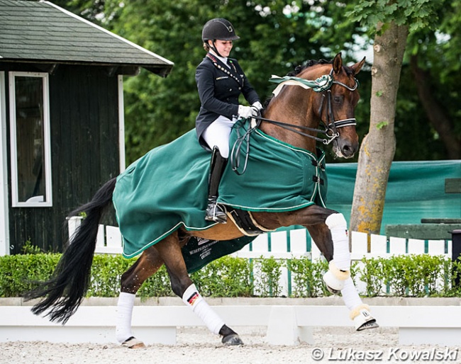 Jana Lang and Baron win the junior classes at the 2020 CDI-W Mariakalnok in Hungary :: Photo © Lukasz Kowalski