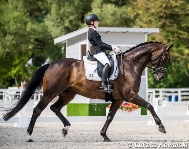 Clara Paschertz and Danubio OLD in the team test at the 2020 European Children Championships :: Photo © Lukasz Kowalski