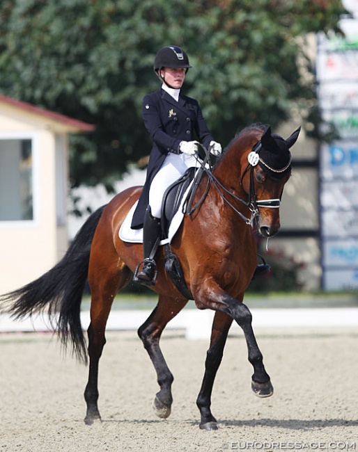 German based Spaniard Lilly Martinez Jacobs and Janosch competing at the 2020 CDI Hagen in July :: Photo © Astrid Appels