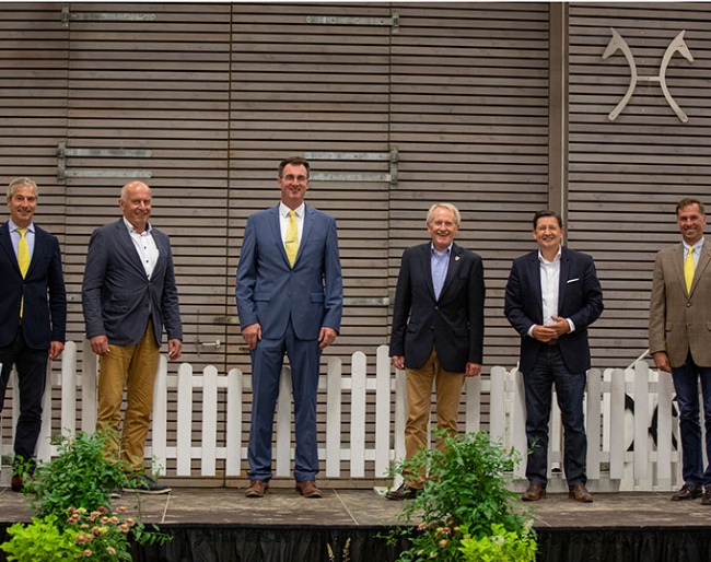 The designated presidium of the Hannoveraner Verband: Hergen Forkert, Harald Thelker, Dr. Hinni Lührs-Behnke, Carsten Leopold, Dieter Meyer and Matthias Klatt