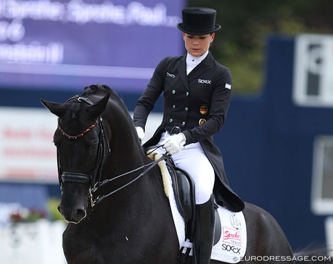 Kristina Bröring-Sprehe scored a 10 for her seat at the Olympic Games :: Photo © Astrid Appels