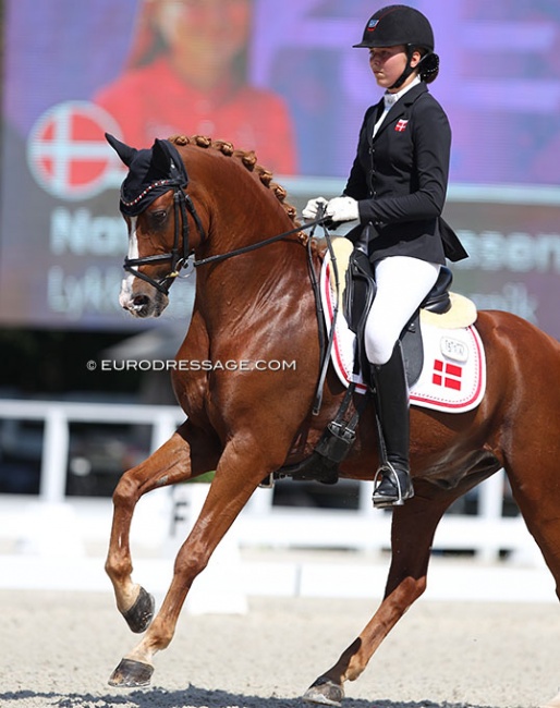 Nathalie Thomassen and Lykkehøjs Dream of Dornik at the 2020 European Pony Championships :: Photo © Astrid Appels