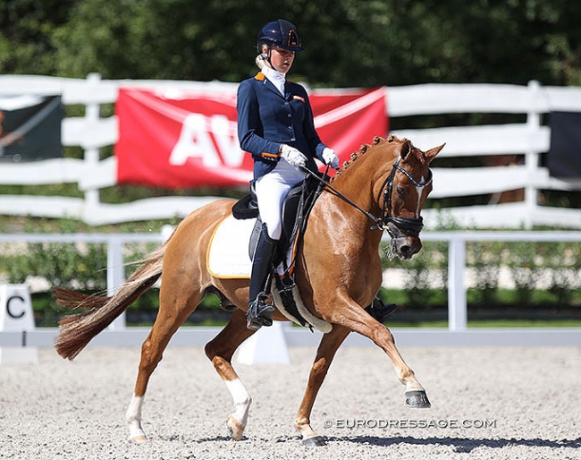 Lara van Nek and Baumann's Despino at the 2020 European Pony Championships :: Photo © Astrid Appels