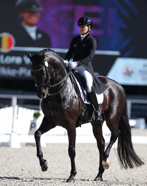 Lore Vandenborne on Ikke-Pia van de Bergerhoeve at the 2020 European Under 25 Championships :: Photo © Astrid Appels