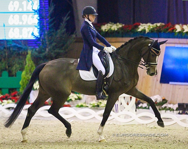 Zoe Kuintjes and Brittsion at the 2017 CDI Aachen Indoor :: Photo © Astrid Appels