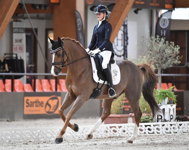Fleur Weijkamp and Don Amour de Hus win the Children division at the 2020 French Youth Riders Championships :: Photo © Les Garennes