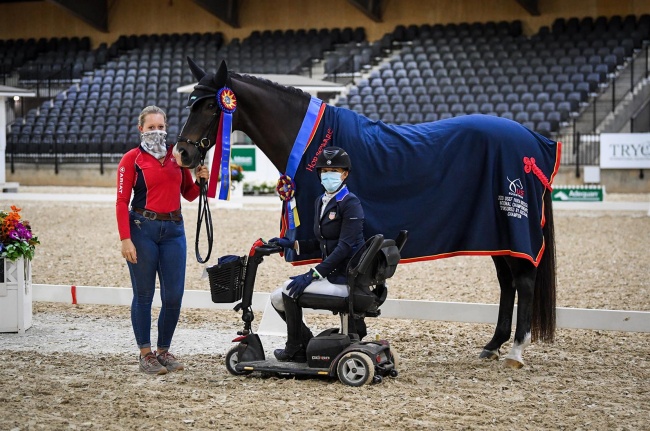 Rebecca Hart and El Corona Texel are the 2020 U.S. Para Grade III Champions