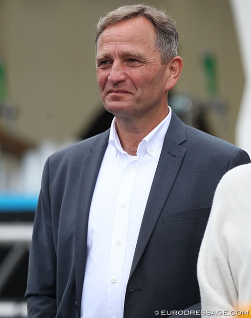 Dr. Werner Schade at the 2019 World Young Horse Championships in Ermelo :: Photo © Astrid Appels