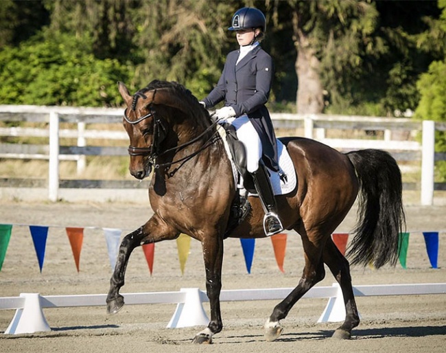 Pia Fortmuller and Goldfinch competing in Canada the summer of 2020 :: Photo © Private