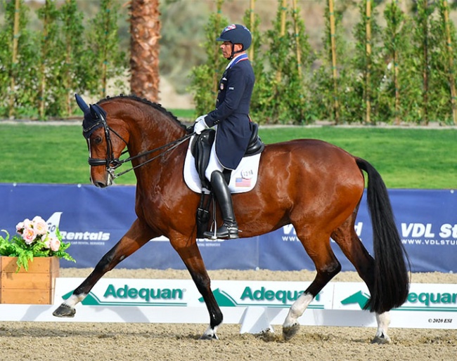 Steffen Peters and Suppenkasper at the 2020 CDI-W Thermal :: Photo © ESI Photography