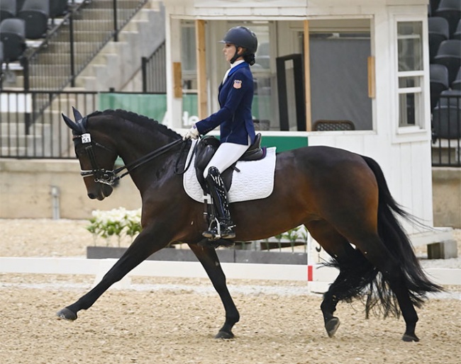 Cindy Screnci winning the US Para Grade V National Championship with Eragon and Reserve Championship on Riccione (pictured) Riccione :: Photo © Lindsay Y. McCall