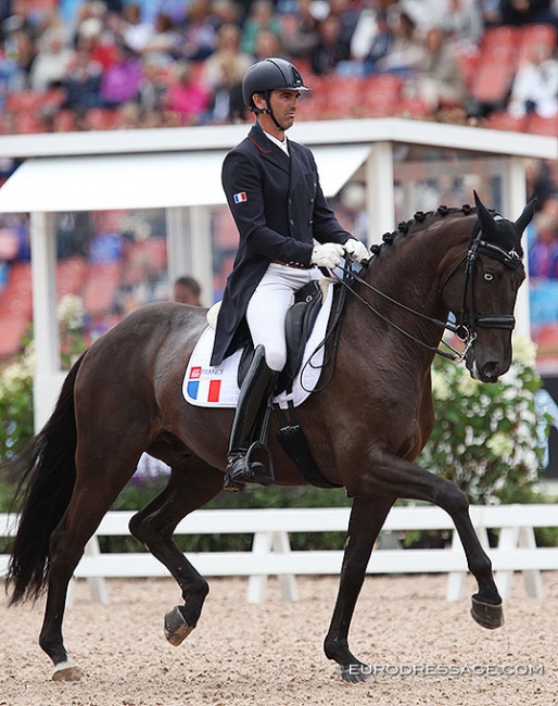 Arnaud Serre and Ultrablue de Massa at the 2017 European Dressage Championships