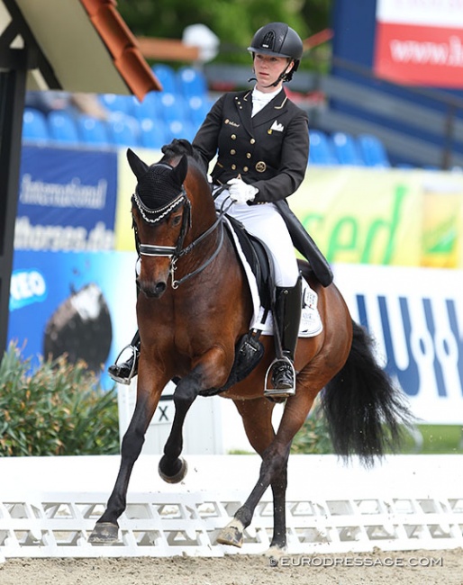 Tanja Fischer and Celebration in the Nurnberger burgpokal qualifier at the 2018 CDI Hagen :: Photo © Astrid Appels