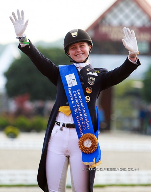 Sanneke Rothenberger became the first ever European Under 25 Champion in 2016. The event was hosted at Hof Kasselmann in Hagen :: Photo © Astrid Appels