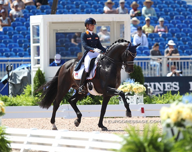 Emmelie Scholtens and Apache at the 2018 World Equestrian Games in Tryon :: Photo © Astrid Appels
