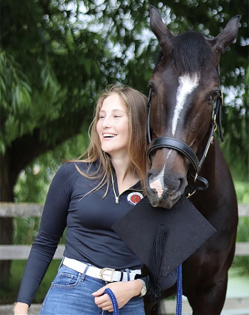 2020: Rebecca Bell graduated from Oxford University, but also missed out on her last European Young Riders Championships due to COVID-19