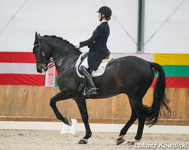 Carina Scholz and Tarantino at the 2020 CDI-W Zakrzow, where the horse tested positive to Acepromazine :: Photo © Lukasz Kowalski