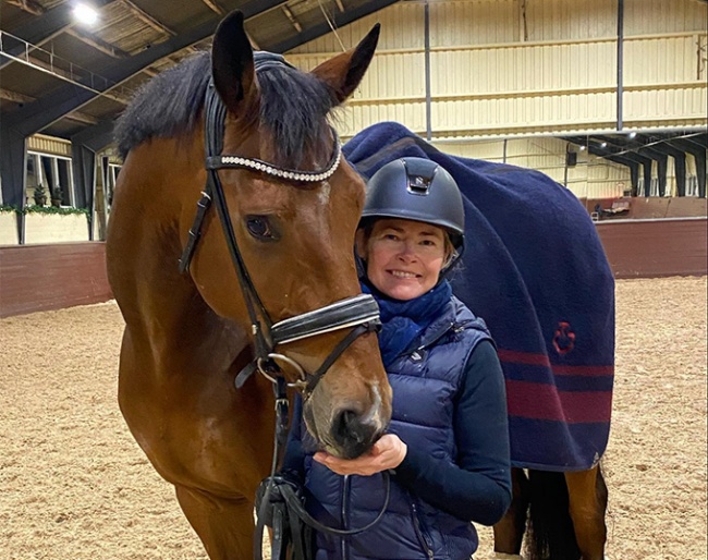 Mikaela Fabricius-Bjerre with her new horse, Hesselhoj's Darwin