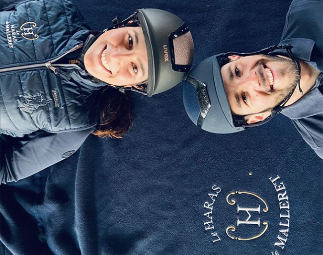 Pauline Guillem and Alfonso de la Chica Parras, the resident rider team at Haras de Malleret