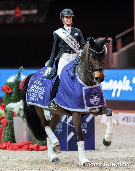 Jessica von Bredow-Werndl and Dalera BB at the 2021 CDI-W Salzburg :: Photo © Lukasz Kowalski