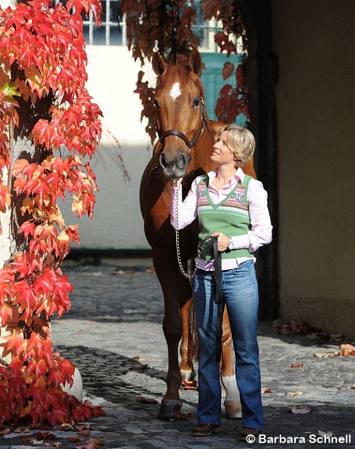 Nadine Capellmann and Elvis VA at their home in Wurselen, Germany :: Photo © Barbara Schnell