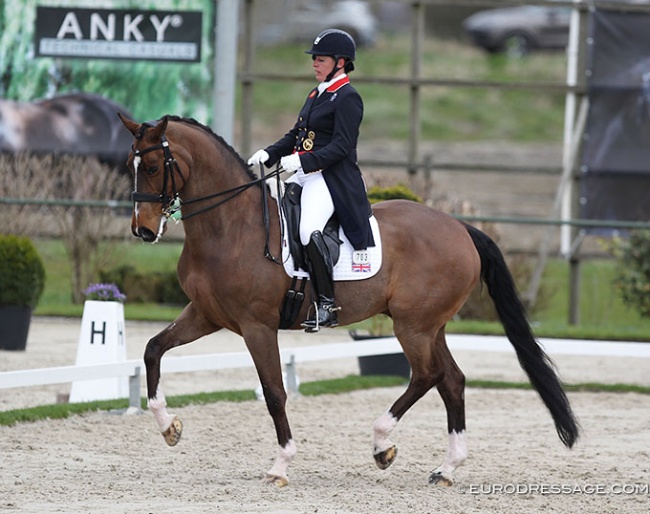 Fiona Bigwood and Kjaerholm's Abutsiaq at the 2018 CDI Nieuw en St. Joosland :: Photo © Astrid Appels